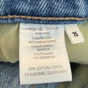 Frayed Hem Blue Denim Jeans